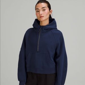 Scuba Oversized Half Zip Hoodie Night Sea